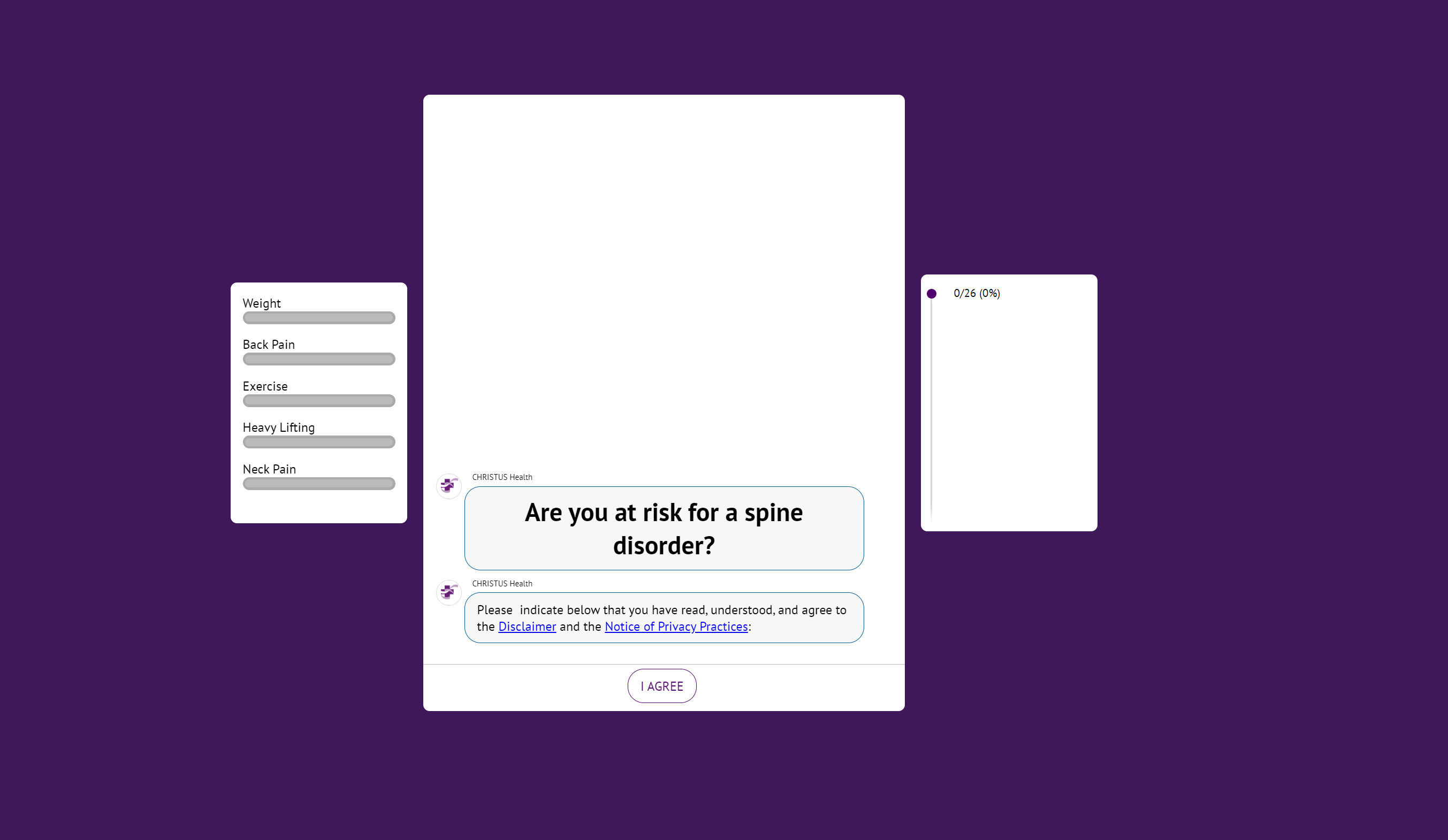 A spine risk assessment.